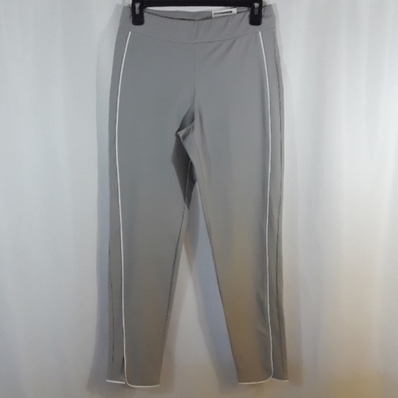 (NWT) Hue Womens Gray Piped Polished Twill Skimmer Leggings Sizes XS/S/M/L - Picture 4 of 7